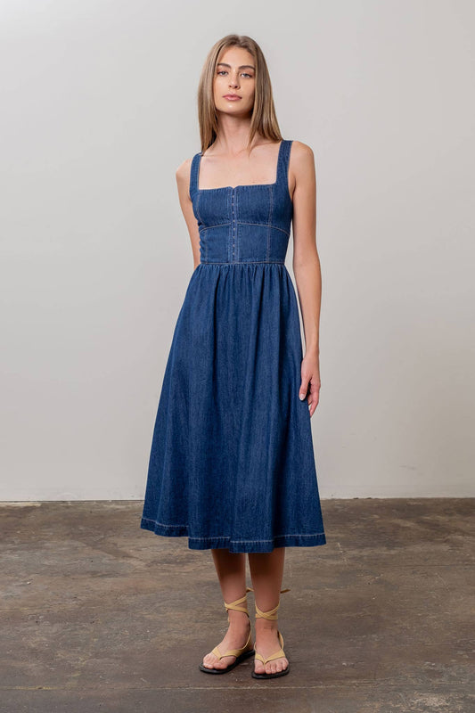 Jessie Denim Midi Dress