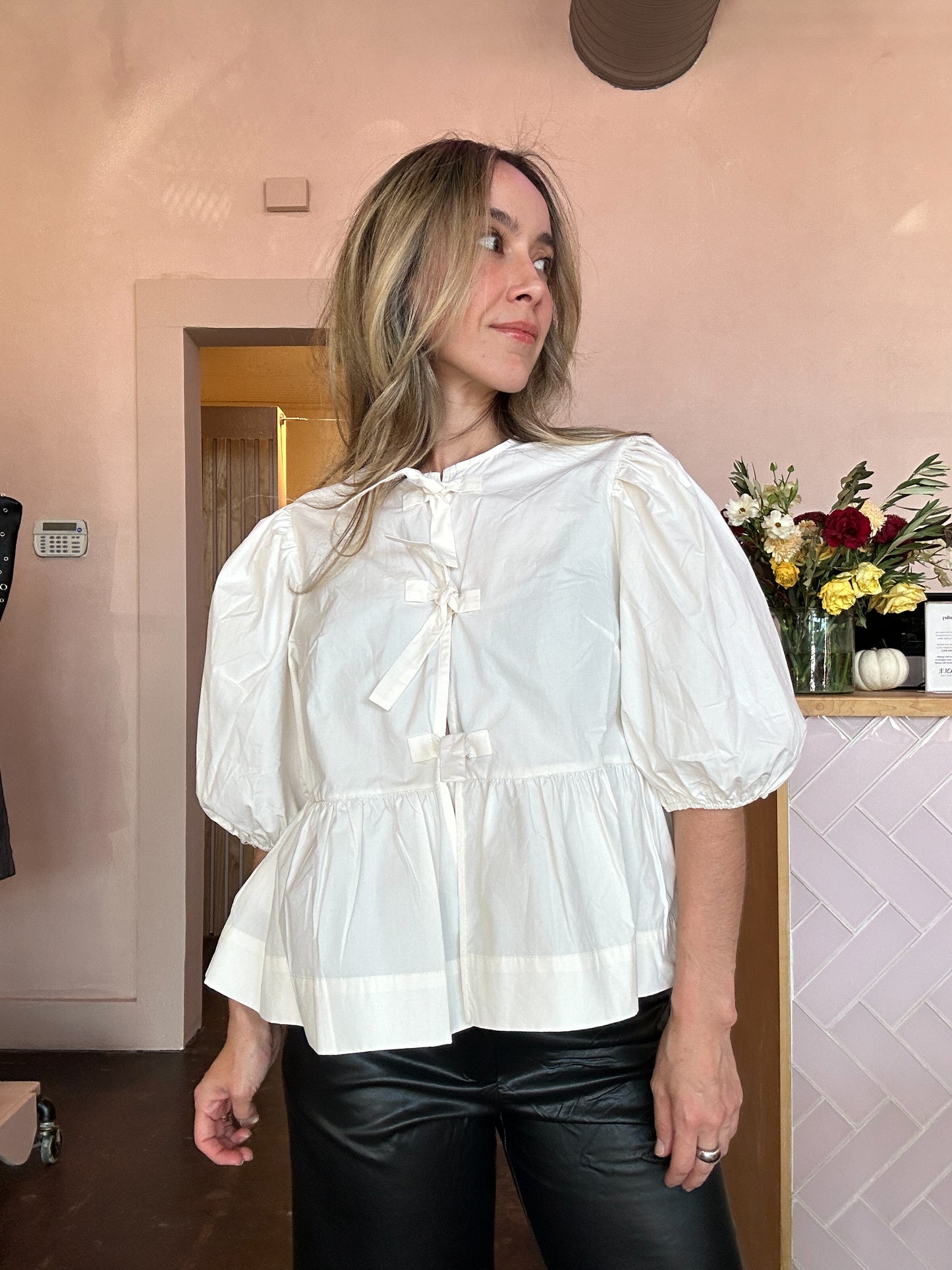 Vanilla Bow Ties Blouse