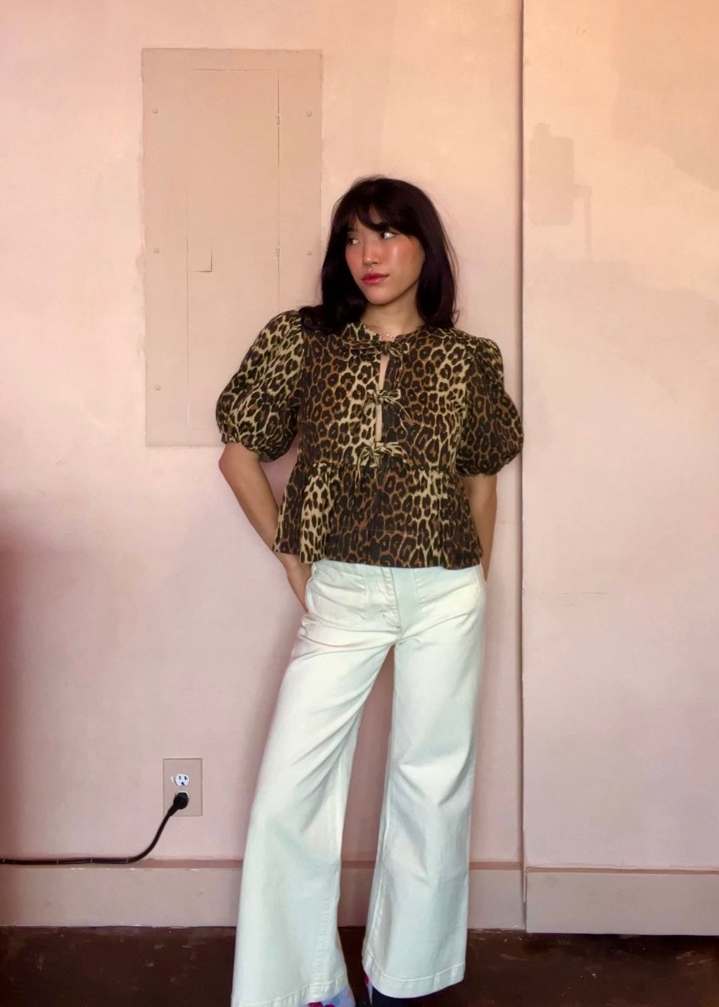 Norah Leopard Print Blouse | last one size xsmall