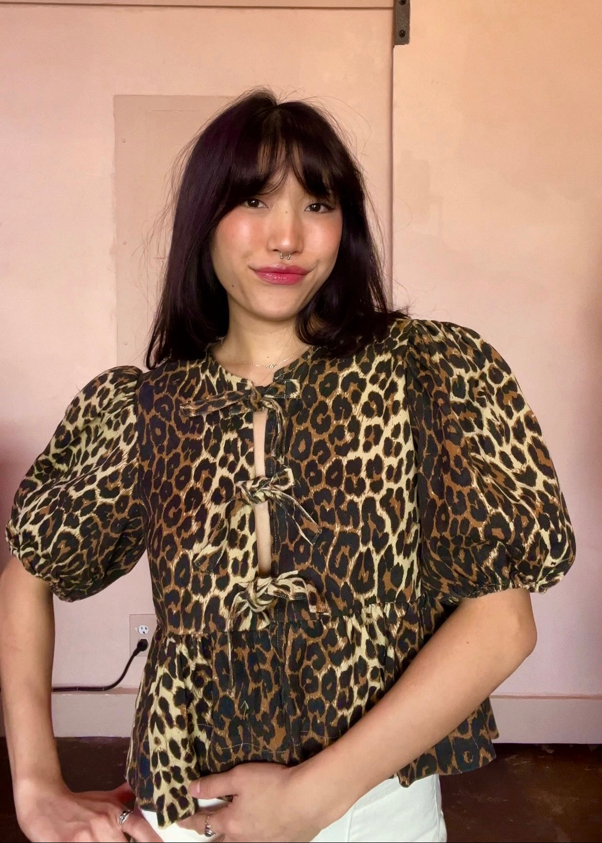 Norah Leopard Print Blouse | last one size xsmall