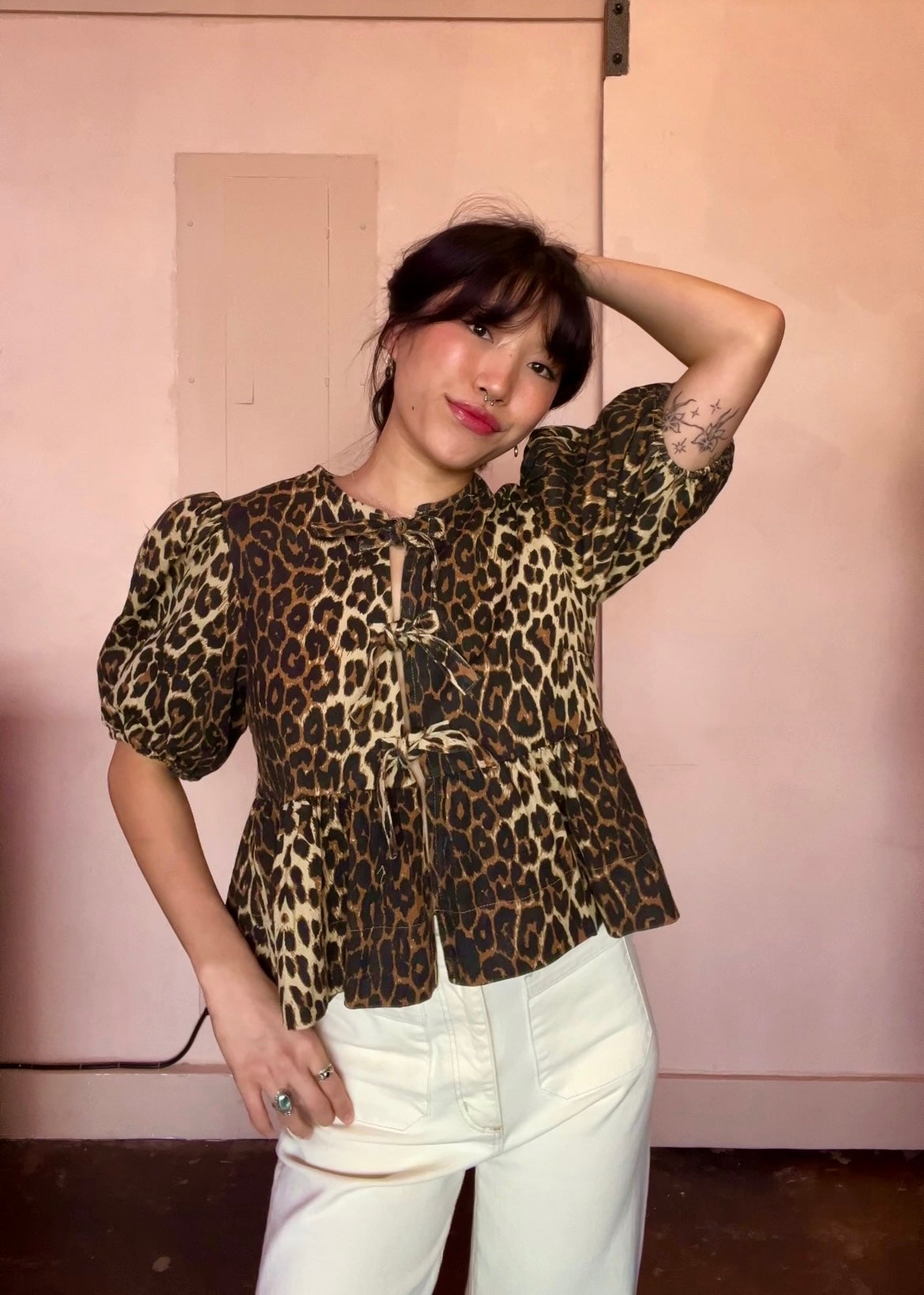 Norah Leopard Print Blouse | last one size xsmall