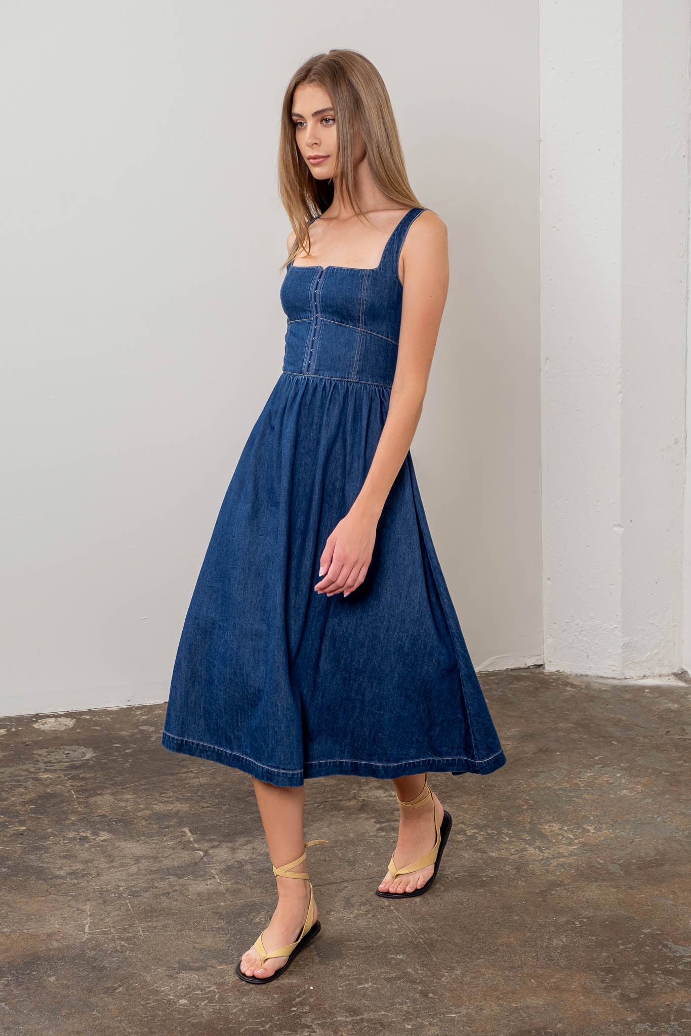 Jessie Denim Midi Dress