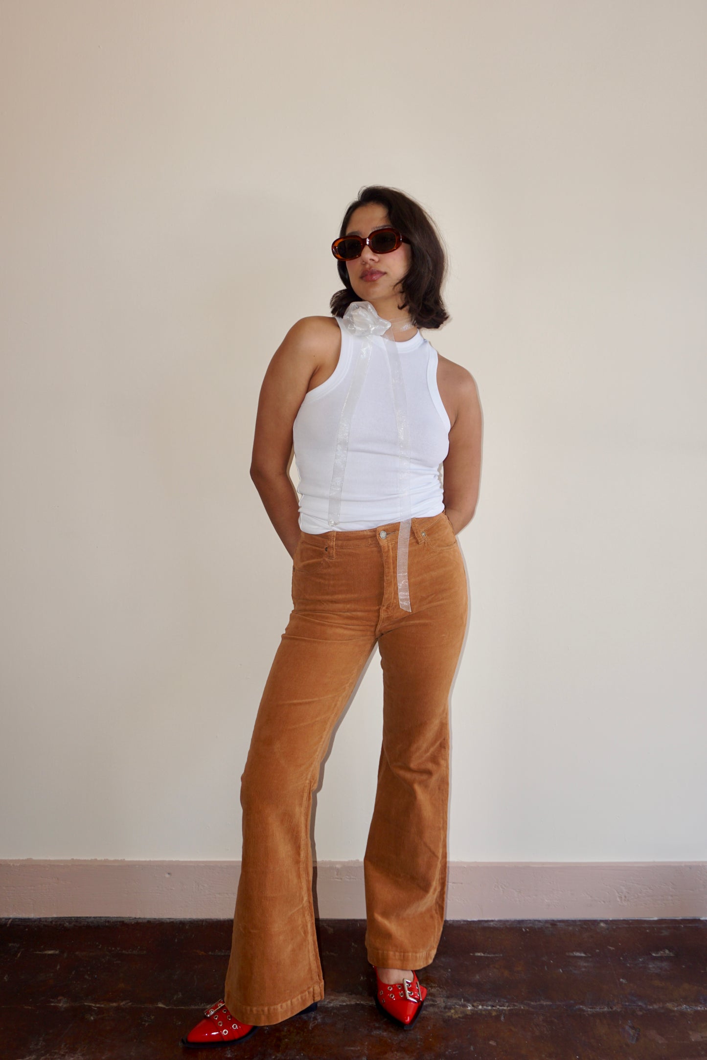 East Coast Flare Jeans - Tan Cords