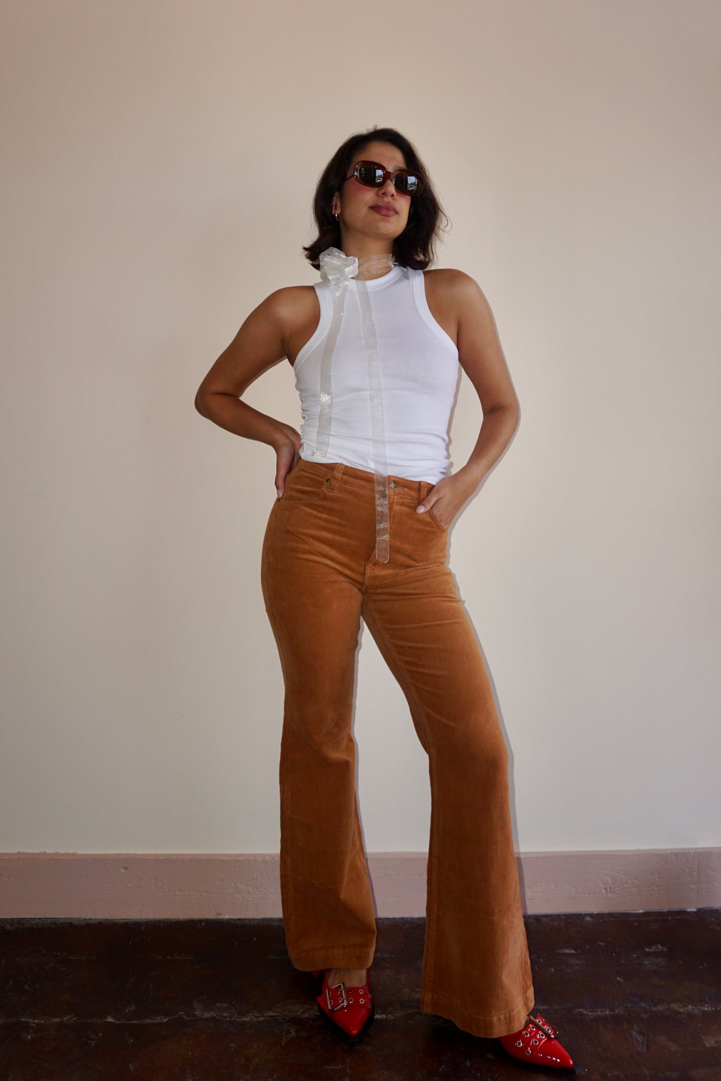 East Coast Flare Jeans - Tan Cords