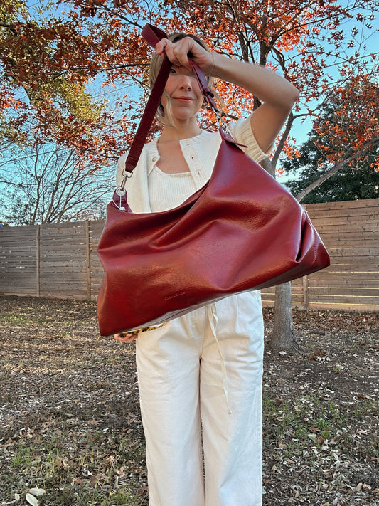 Charlie Cranberry Shoulder Bag